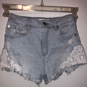 HIGH WAISTED JEAN SHORTS